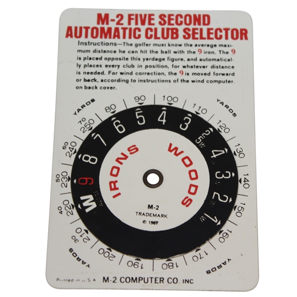 1967 M-2 Computer Co. Five Second Automatic Club Selector and Wind Correction Computer - Roth Collection