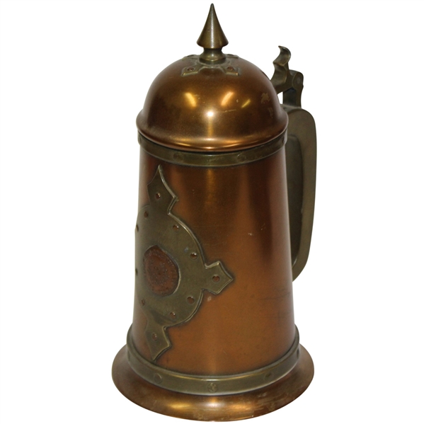 1907 Brae Burn Country Club Handicap Cup Consolation Trophy Stein Won By H. Geivett - Roth Collection