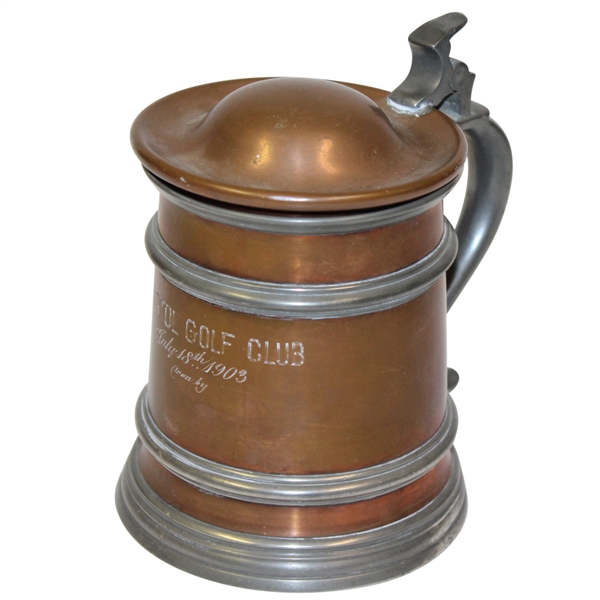 Bristol Golf Club Trophy Stein - July 18th, 1903 - Roth Collection