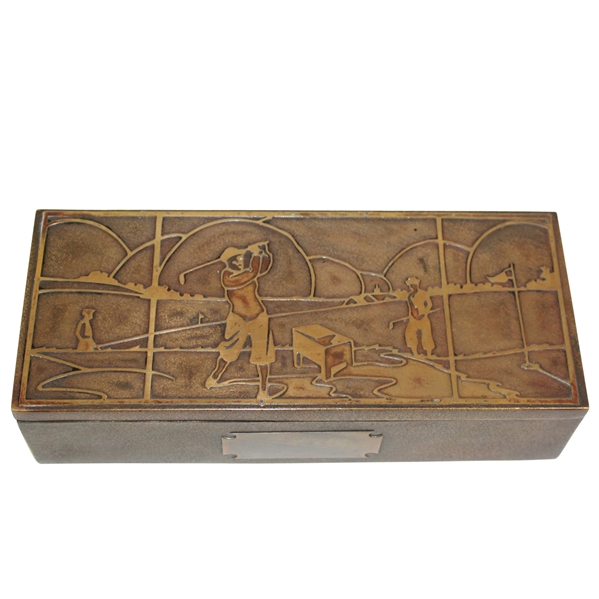 Smith Metal SilverCrest Decorated Bronze Cigarette Box - R. Wayne Perkins Collection