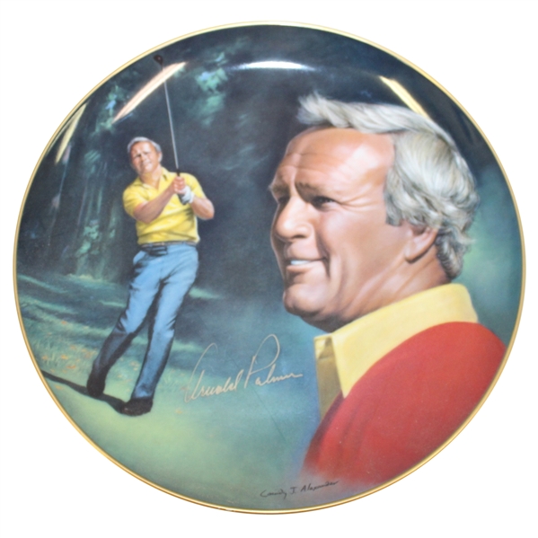 Arnold Palmer Signed 1983 Athlete of the Decade Cassidy Alexander Plate - JSA ALOA