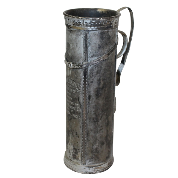 1929 Tuckaway Country Club Silver Golf Bag August Trophy Won by H. A. Maurer