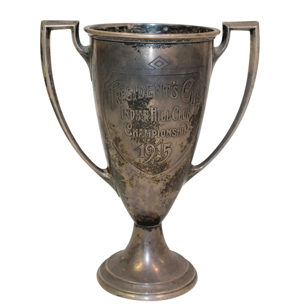 1915 Indian Hill Club Presidents Cup Championship Sterling Silver Trophy Won by Edward Cummins