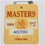 1988 Masters Tournament Series Badge #A6390 - Sandy Lyle Win