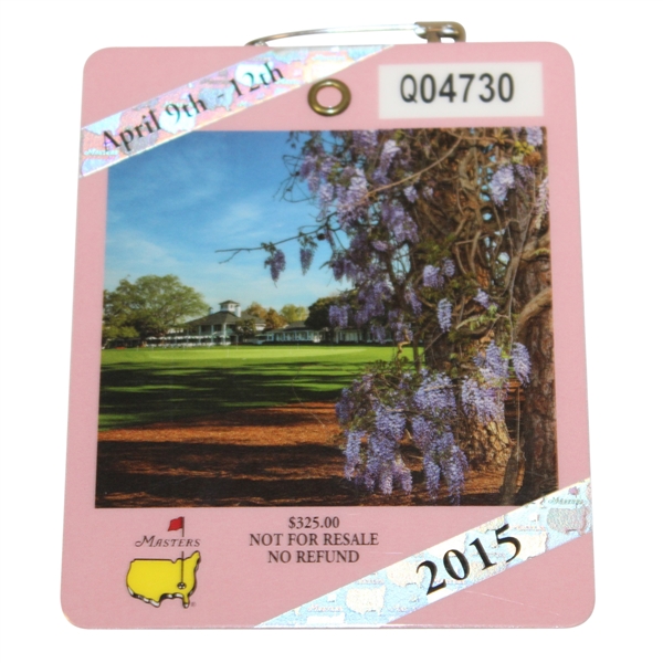 2015 Masters Tournament Series Badge #Q04730 - Jordan Spieth Win