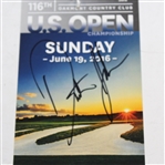 Dustin Johnson Signed 2016 US Open Sunday Ticket - JSA ALOA