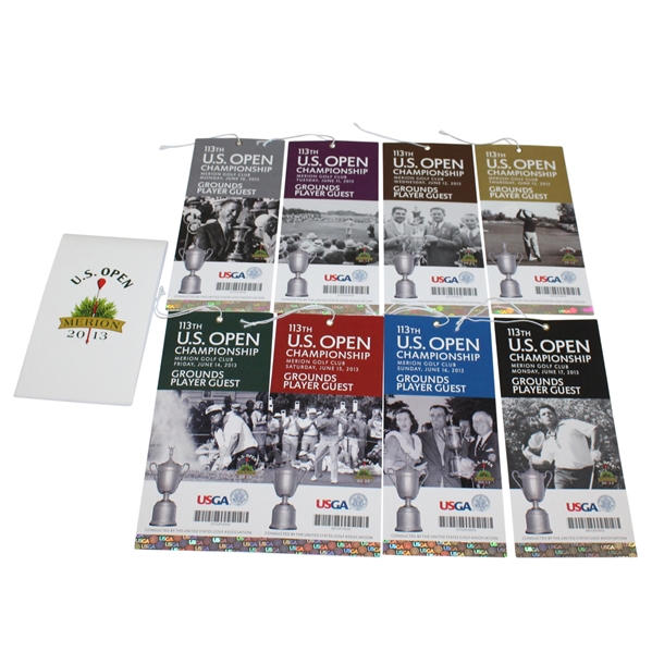 2013 US Open Ticket Set with Yardage Book - Justin Rose Win