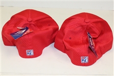 Tom Watson and Doug Ford Signed World Golf Hall of Fame Red Hats - Unused JSA ALOA