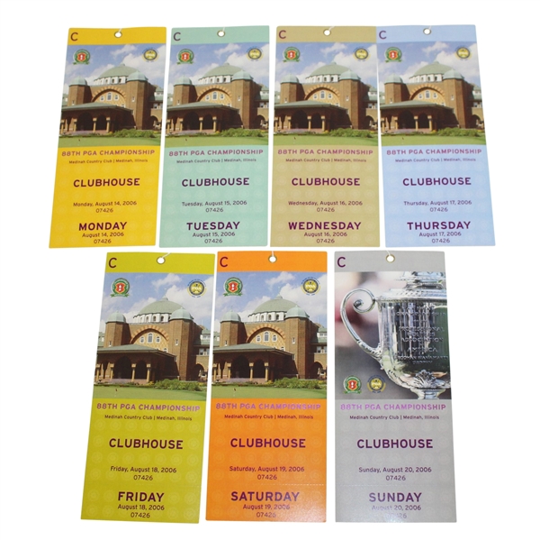 Complete Set of 2006 PGA Championship at Medinah CC Tickets #07426