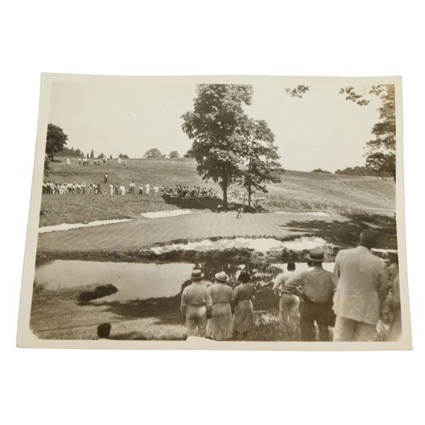 1939 US Open Wire Photo of Lawson Little Putting