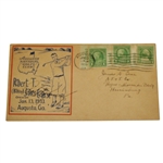 Bobby Jones Signed 1933 Augusta National GC First Day Cover - Rare Signed! JSA ALOA