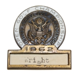 1962 US Open at Oakmont Contestant Badge - Jack Nicklaus Winner