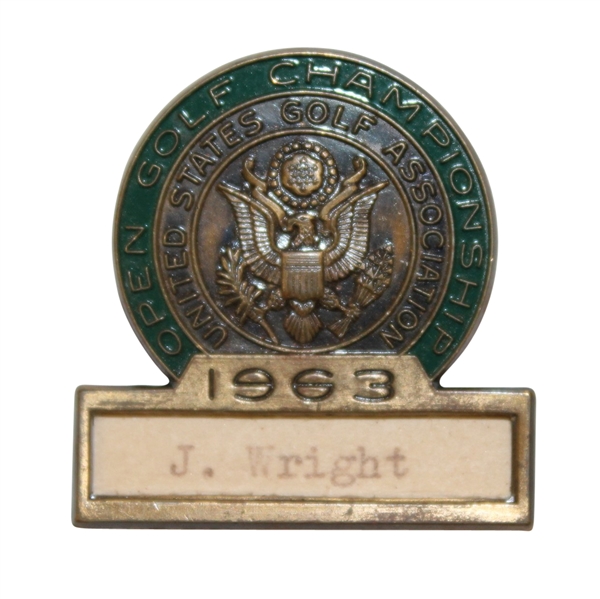 1963 US Open at The Country Club Contestant Badge - Julius Boros Winner