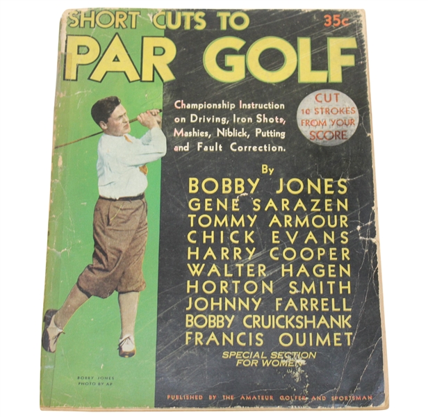1931 Short Cuts to Par Golf by Bobby Jones, Gene Sarazen, & Others - Roth Collection