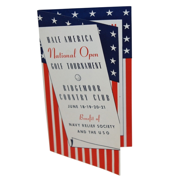 1942 Hale America National Open Golf Tournament Tickets Pamphlet - McMahon Collection
