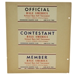 1942 Hale America National Open Golf Tournament Member, Contestant, & Official Parking Passes - McMahon Collection