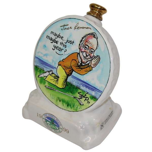 Jack Lemmon Signed 1999 AT&T Pebble Beach Pro-Am Commemorative Decanter JSA ALOA - Barrett Collection