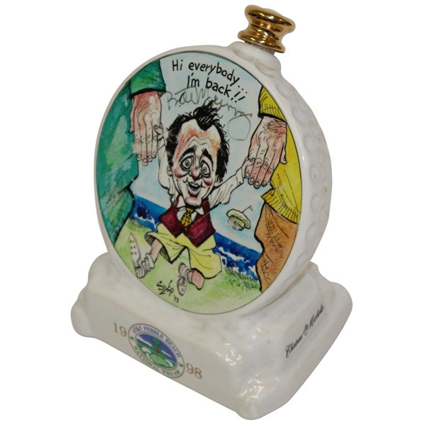 Bill Murray Signed 1998 AT&T Pebble Beach Pro-Am Commemorative Decanter JSA ALOA - Barrett Collection