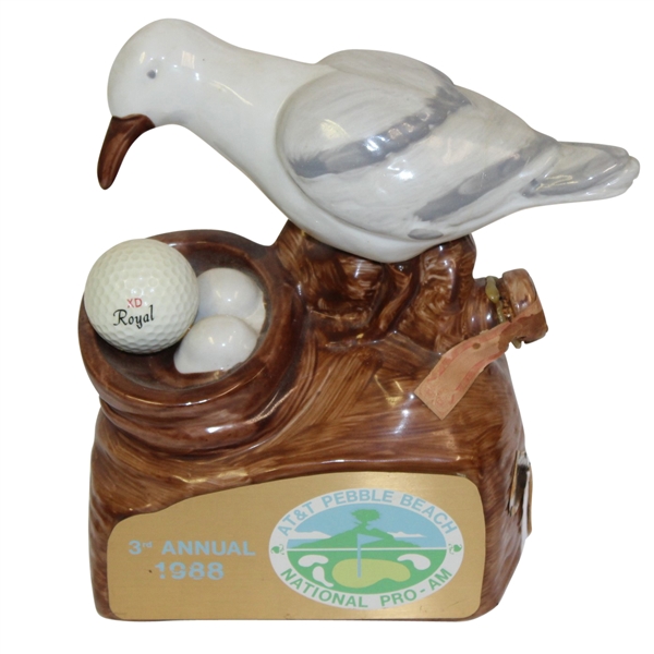 1988 3rd Annual AT&T Pebble Beach Pro-Am Commemorative Decanter - Seagull - Barrett Collection