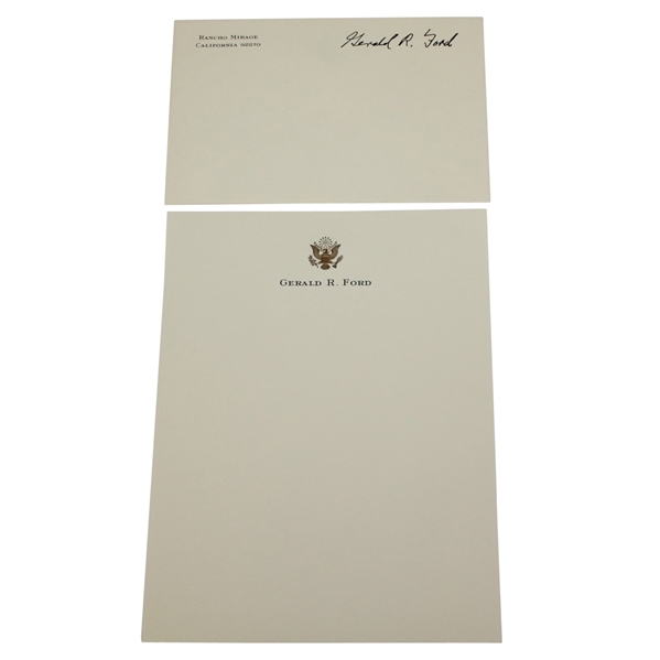 Part of Gerald R. Ford Letterhead & Envelope with Presidential Seal - Barrett Collection