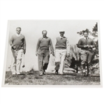 1934 UPI Press Photo at First Masters Tournament - Jones, Goodman, Dutra, & Dunlap