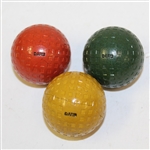 Dozen 'The DARB' Golf Balls Made by Bon Dee Golf Ball Co. - Yellow, Orange, Green , & White Colored Mesh