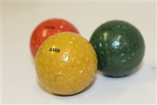 Dozen 'The DARB' Golf Balls Made by Bon Dee Golf Ball Co. - Yellow, Orange, Green , & White Colored Mesh