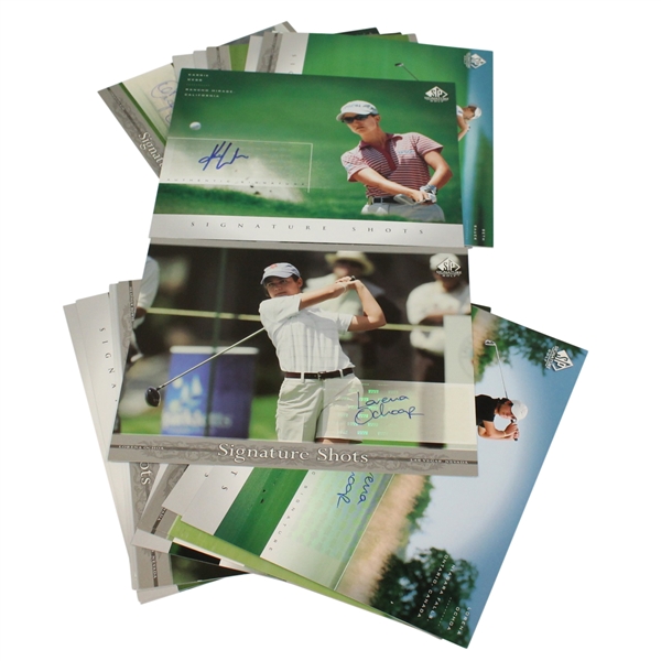 Nineteen LPGA UDA Signature Shot Cards - Webb, Lopez, Ochoa and More JSA ALOA