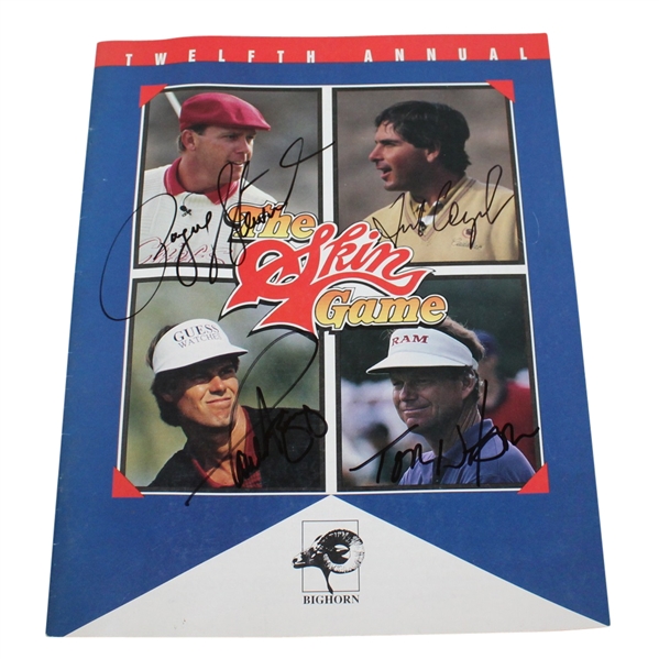 1994 Skins Game Program Signed by Payne Stewart, Tom Watson, Paul Azinger, and Fred Couples JSA ALOA