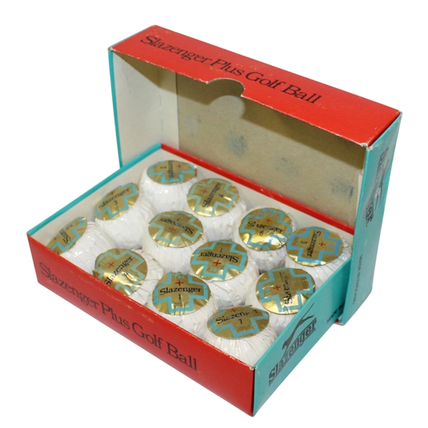 Dozen Slazenger Plus Individually Wrapped Golf Balls and Box