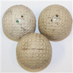 Three Vintage Spalding Dimple Golf Balls