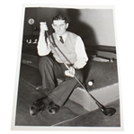 1938 Photo of John Homans and His Swing Corrector Putter