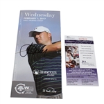 Jordan Spieth Signed 2017 Phoenix Open Pairing Sheet JSA #S07522