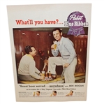Large 1951 Pabst Blue Ribbon Advertisement Featuring Ben Hogan - Roth Collection