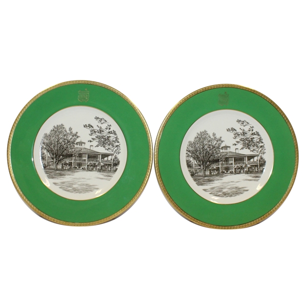 Augusta National Clubhouse Wedgwood Bone China Ltd Ed Plates #115 and #116 - Made in England