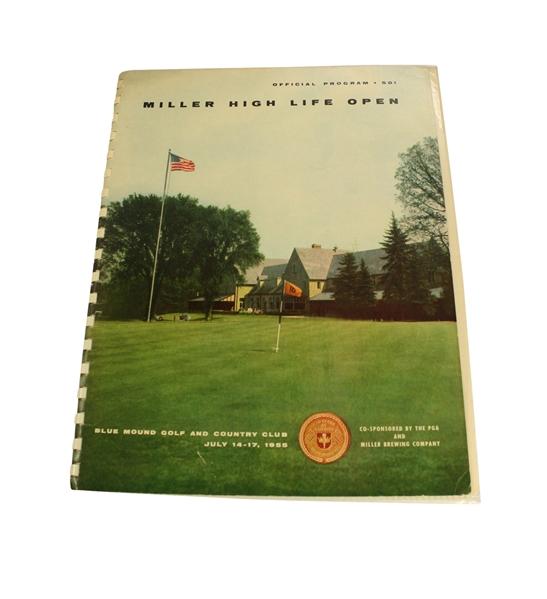 1955 Miller High Life Open Championship Program - Cary Middlecoff Winner