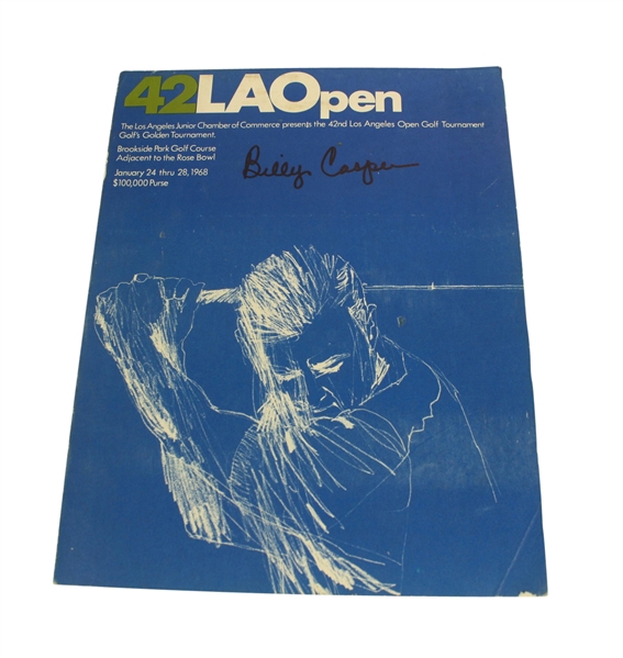 1968 Los Angeles Open Program Signed by Billy Casper JSA ALOA