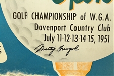 1951 Western Open Championship Program Signed byWinner Marty Furgol JSA ALOA