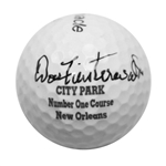Dow Finsterwald Signed City Park #1 Course New Orleans Logo Golf Ball JSA ALOA