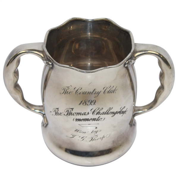 1899 Brookline The Country Club The Thomas Challenge Cup Memento Won by J.G. Thorp