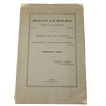 1913 Haskell Golf Ball Company Legal Brief Belonging to Mrs. Haskell - Jeff Ellis Collection