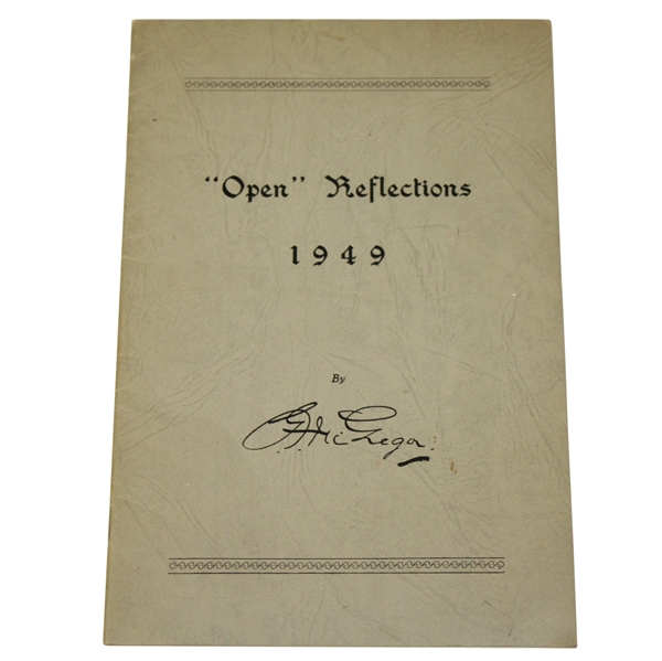 1949 "Open" Reflections Book by George F. MacGregor - Bradshaw Bottle Shot Playoff