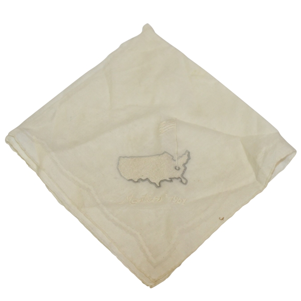 1961 Masters Tournament Dated Handkerchief