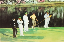 Augusta National Lithographic Print from Watercolor 'Reflections and Shadows' by Edgar Barnett - Framed