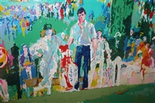 LeRoy Neiman Signed 'April at Augusta' Art Piece from Personal Collection - Framed - JSA ALOA