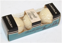Arnold Palmer Signed Sleeve Box of Lincoln Mercury 'Arnold Palmer' Logo Golf Balls JSA ALOA