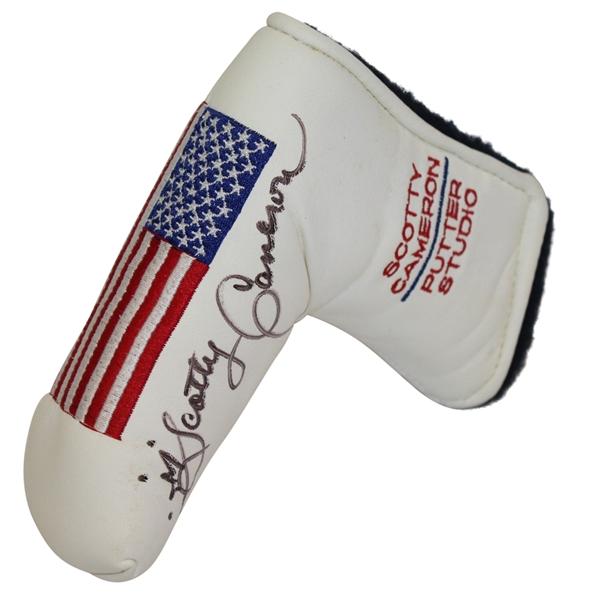 Scotty Cameron Ltd Ed 2002 American Flag Headcover Signed by Cameron JSA ALOA