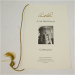 Arnold Palmer Funeral Service Program Including Photo