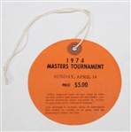 1974 Masters Tournament Sunday SERVICEMAN Ticket #303