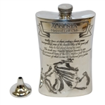 Augusta National Golf Club English Pewter Golf Flask - with Funnel - Good Condition